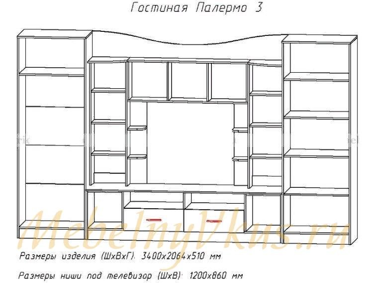 Стенка палермо 3 сборка