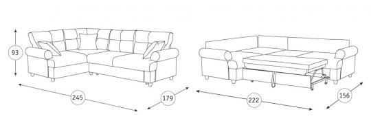 Мирта диван-кровать угловой 307-1
