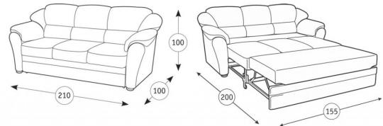 Фламенко 2(150) диван-кровать 40502/1-2