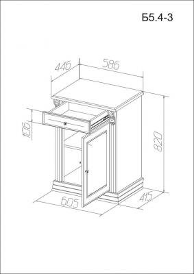 Тумба Б5.4-3 Благо (белый)-1