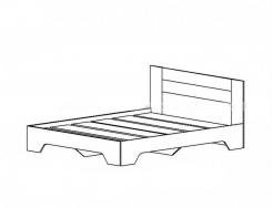 Кровать Квадро-2 1.6 (Анкор темный/Анкор белый)