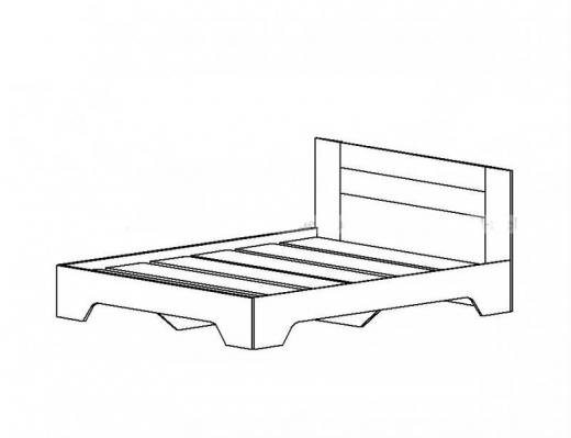 Кровать Квадро-2 1.6 (Анкор темный/Анкор белый)